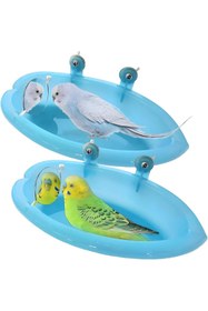 Resim Hype Store Kuş yemliği 2 Adet Kuş Banyo Aynası Asmalı Kuş Banyo Kabı Papağan Muhabbet Kuşu ve Sultan Papağanı K 