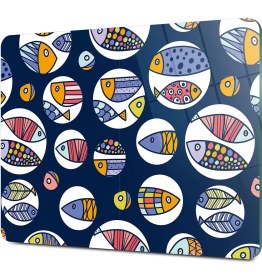 Resim Decovetro Cam Kesme Tahtası Marine Fish Buble 30X40 cm 