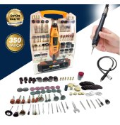 Resim Stilmax German 350 Parça 450 Watt 6 Kademe Devir Ayarlı Hobi Gravür Zımpara Taşlama Makinesi + Şaft 