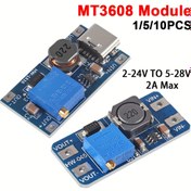Resim AOICRIE MT3608 DC-DC Ayarlanabilir Boost Dönüştürücü Modülü - Tip-C Girişi, 2V-24V'den 5V-28V'ye Çıkış 2A, %93 Yüksek Verimlilik, Elektrikli Araçlar için Mavi Kompakt Tasarım, Robotik, DIY Elektronik, Voltaj Düzenlemesi | Mavi Devre Kartı | Kararlı Voltaj Çıkışı 