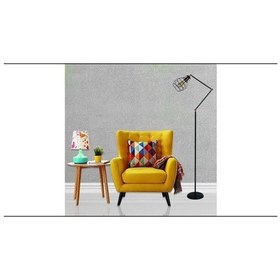 Resim Rsylight Akrobatik Mafsallı Retro Rustik Kafesli Siyah Köşe Lambası Lambader 