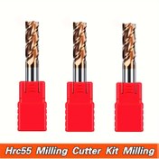 Resim 4 Kanallı Alaşımlı Kaplama Tungsten Çelik Hrc55 Freze Ucu CNC İşleme Hrc55 Uç Freze Üst Freze Takım Freze Makinesi Aletleri 