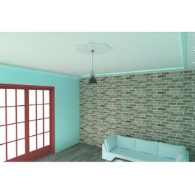 Resim MOTİFPİYER Lamba Tavan Göbeği-Sekizgen-egri-52-56cm-2 Adet 