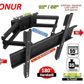 Resim 32'' 55'' Çift Kollu Hareketli Lcd Led Tv Duvar Askı Aparatı 