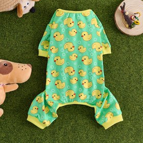 Resim Köpekler ve Kediler için Nefes Alabilen, Yumuşak ve Rahat Dört Bacaklı Body - Sonbahar Ev Giyimi 