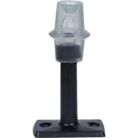 Resim Kapı Kolu Stoperi Tamponu Mat Siyah 8 Cm Metal Kapı Stopu Durdurucu Tutucu Tutacağı Silikonlu 