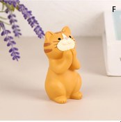 Resim Goldenqian Japonya Tarzı Gözlük Cep Telefon Tutucu Kırtasiye Masaüstü Kedi Dekorasyon Tahsil Ev Dekor Reçine Zanaat Süsler F F 