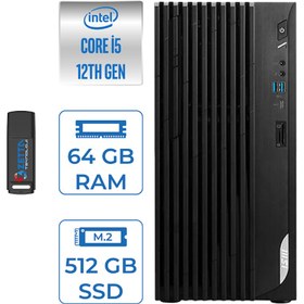 Resim MSI Pro DP180 Intel Core I5 12400 64GB 512GB SSD Intel UHD Grafik Freedos Masaüstü Bilgisayar MS422XTRF16 + Zettausbbellek 