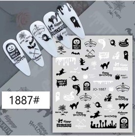 Resim Adanil Cadılar Bayramı Hayalet Kedi Cadı Sticker J0-1887 