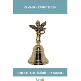 Resim Pirinç El Çanı Bebek Melek Figürlü Şık Aksesuar 1 Adet 