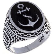 Resim 925 Ayar Gümüş Çıpa Model Erkek Yüzük 