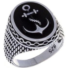 Resim 925 Ayar Gümüş Çıpa Model Erkek Yüzük 