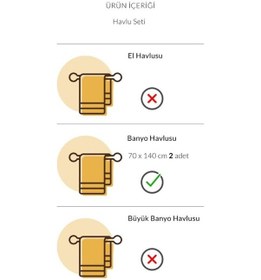 Resim Varol 2 Adet İperion Serisi Otel Havlusu 70X140 450Gr 