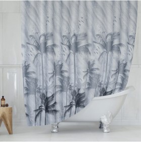 Resim Tropik Duş Perdesi 5104 Model Çift Kanat 2x 110x200cm 