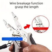 Resim 5'i 1 Arada Çok Fonksiyonlu Pense, İğne Burunlu, Tel Kesiciler & Daha Fazlası - Elektrikçiler, Ev & Otomobil Tamiri İçin Dayanıklı Metal Araç - Taşınabilir & Çok Yönlü, Tel Kırılmaları Fonksiyonu, Ev Tamir Seti | Ergonomik Tutuş | Hassas Kesim, Elektrikçi Araçları 