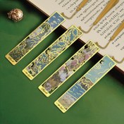 Resim 6 adet Şık Metal Kitap İşaretleri, Retro Yağ Çiçek Boyama Deseni Renkli Boş Klasik Sanat Sayfa Numarası, Kitap Severler İçin Günlük Ofis ve Okul Ödülleri Ofis Okul Arkadaşları İçin Uygun 