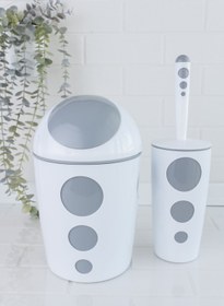 Resim Flora Punto 2 Li Banyo Seti (5 Lt. Çöp Kovası Ve Tuvalet Fırçası) 