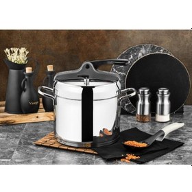 Resim Evimsaray Düdüklü Tencere Zümrüt Gri 6lt Gri 