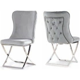 Resim Bera Elit Ayak Gri Eylül Sandalye Gri 