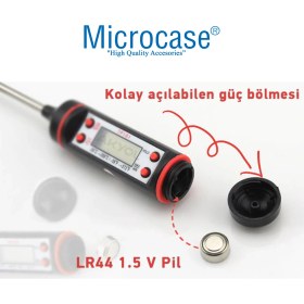 Resim Microcase Mutfak Için Dijital Gıda Termometresi Sıvı Gıda,et,su,süt Yiyecek Sıcaklık Ölçer - AL2964 