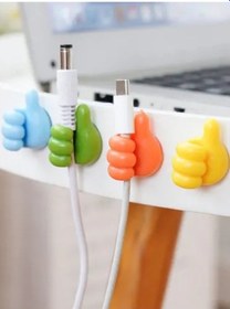 Resim El Şeklinde Kablo Tutucu 30 Adet Çok Renkli 