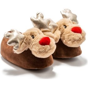 Resim Twigy Geyik-2 Kadın,Garson Boy Hayvanlı Panduf Kahverengi 34/43 AA0647 Kahverengi 