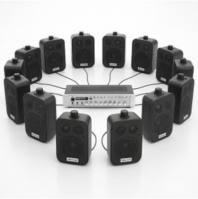 Resim FNIRSI Luxury, 12 adet Hoparlör 1 Adet Anfi, Duvar Tip Masaj Salonu,Spa, Mağaza, Restorant ,Kafe , Okul Ano 