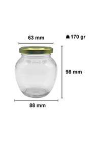 Resim Afracam 370 ML Siyah Metal Kapaklı Şeffaf Yumurta Cam Kavanoz 