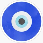 Resim TSC Nazar Boncuğu Sticker Araba 18CM Yapıştırma Etiket Md1 