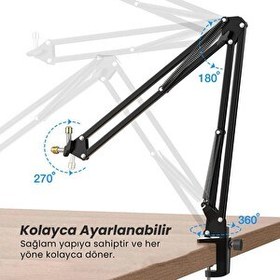 Resim Fifine CS1 35x35 CM Masa Tipi Mikrofon Standı Mikrofon Sehpası 