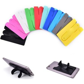 Resim DRCR Silikon Telefon Tutacağı Kartlık Araç Içi Masa Üstü Stand Mor-pembe-lila 