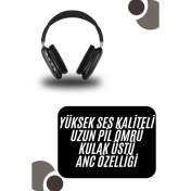 Resim Techno Stock Kulak Üstü Kablosuz Bluetooth Kulaklık Yumuşak Süngerli Sd Kart Girişli 