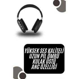 Resim Techno Stock Kulak Üstü Kablosuz Bluetooth Kulaklık Yumuşak Süngerli Sd Kart Girişli 