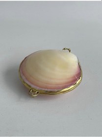 Resim Deniz Kabuğu Cüzdan 6,5 X 3 Cm - Clam Kabuk Cüzdan 