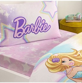 Resim Taç Lisanslı Barbie Mermaid Tek Kişilik Pamuk Nevresim Takımı 000000001000050293 Çok Renkli 