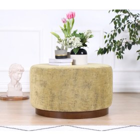Resim Lorence Home Nifty Puf Sarı Ceviz 