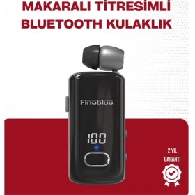 Resim Fineblue F580 Bluetooth Kulaklık – Klipsli, Dijital Göstergeli, Su Geçirmez, 12 Saat Pil Ömürlü 