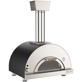 Resim Oveneat Gazlı Double Gri Pizza Fırını Gümüş - Siyah 