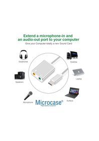 Resim Microcase Type-C 7.1 Kanal USB Ses Kartı - AL2589 