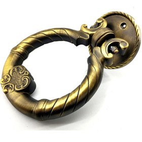 Resim Skygo Antika Tarz Dekoratif Pirinç Saray Kapı Tokmağı, Taktak - 97mm, Antik 