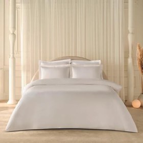 Resim White Collection 80 Tel%100 Pamuk Percale Battal Boy Nevresim Takımı Beyaz 