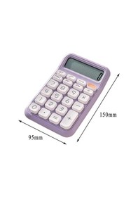 Resim Powermaster Pm-25411 Mor 12 Haneli Hesap Makinesi Beyaz - Siyah 