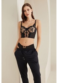 Resim Nbb Bayan Siyah Dantelli Büstiyer Sütyen Külot Takımı 4812 001 