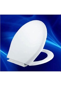 Resim Elitra Silver Plus Amortisörlü Frenli Yavaş Kapanan Klozet Kapağı Amortisörlü Kapak Beyaz 