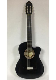 Resim Valencia Vc104Tcvtbk Elektro Klasik Gitar Sap Çelikli 4/4 Siyah 