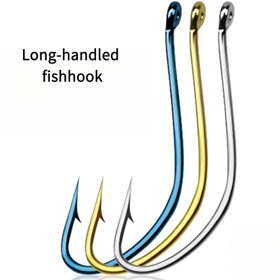 Resim 50 Adet Toplu Uzun Saplı Dikenli Balık Oltası - Ağır Hizmet Beyaz Tüp Solucan/Canlı Yem Kancaları Çobanyarpuz, Levrek, Şahinbalığı, Çapa İçin - Keskin Noktalı Başlık, Pakette (Balık Tutkunları İçin İdeal), Balıkçılık İğneleri, Tuzlu Su Balıkçılığı Kancalar, Balıkçılık Yemleri, Balıkçılık İğneleri 