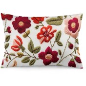 Resim 1 Adet, Beyaz Kumaş Üzerinde Yakın Çekim Desenli 4 Baskılı 30.48x50.8 cm Dekoratif Kadife Yastık Kılıfı - Yumuşak ve Rahat Plüş Koltuk Yastığı Örtüsü, Ev Dekoru İçin Mükemmel Hediye 
