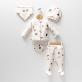 Resim ENİA BABY Puan Desenli Hastane Çıkış Seti 