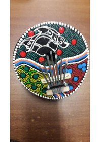 Resim Hindistan Cevizinden El Yapımı Mini 7 Sesli Kalimba 