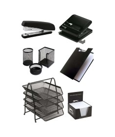 Resim Evrak Rafı Metal 4'lü Mekanizma Perfore 3'lü Set Ve Zımba Makinası Ergonomik Tasarım Kaneks Diğer 